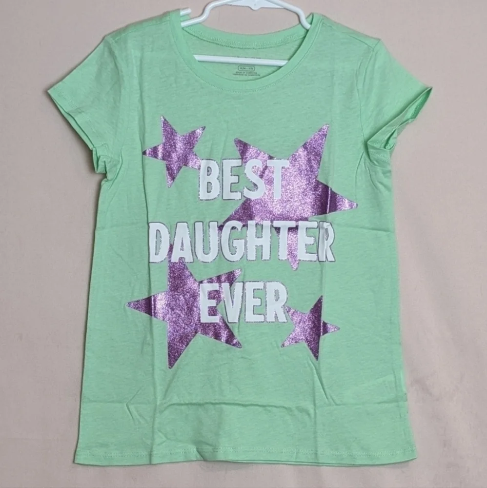 The Children's Place Mint Green Short Sleeve Best Daughter Ever Tee size Medium